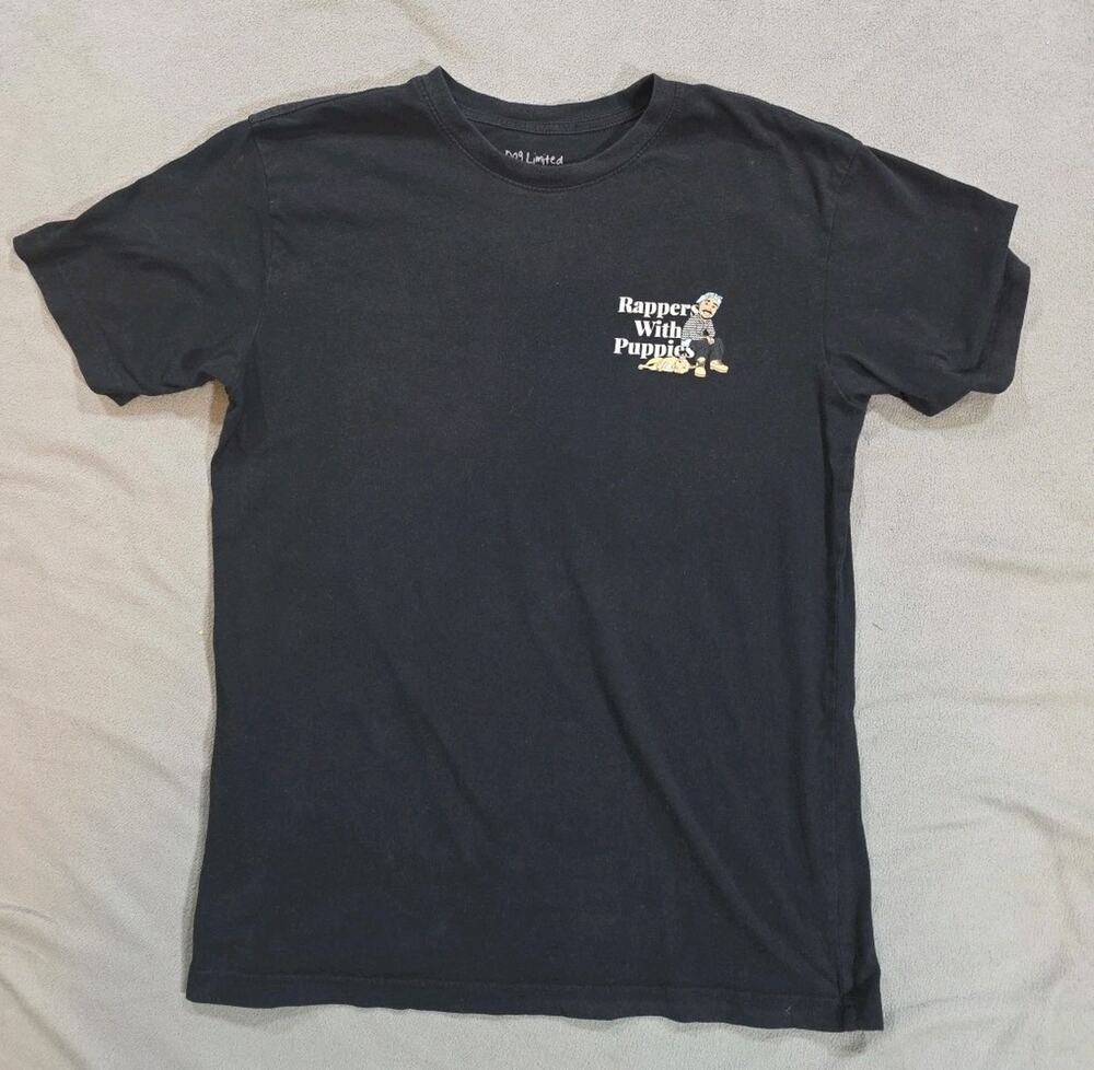 Dog Limited Rappers with Dogs Men's Medium Black Short Sleeve T-Shirt.